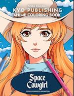 Anime Coloring book Space Cowgirl: Captivating Cosmos - 40 High-Quality Manga Art for Sci-Fi Enthusiasts 