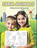 Farm Animal Coloring Book for Kids ages 3-12: 60 Funny Animals. Easy Coloring Pages 