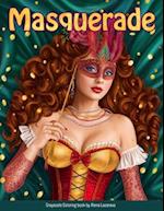 Masquerade Coloring Book. Grayscale By Alena Lazareva