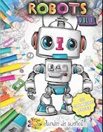 Robots (vol 1): Coloring book for kids 