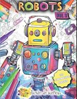 Robots (vol 3): Coloring book for kids 