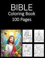 Bible Coloring Book 100 Pages