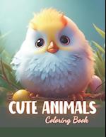 Cute Animals Coloring Book for Kids: High-Quality and Unique Coloring Pages 