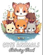 Cute Animals Coloring Book for Kids: 100+ Unique and Beautiful Designs 