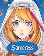 Anime Coloring book Sorceress: Enter the Realm of Magic in 40+ Manga-Style Coloring Adventure 