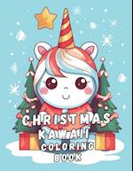 Christmas Kawaii Coloring Book for kids ages 4-8 and all ages : 66 Very Simple, Cute, And Easy Design with Kawaii Christmas Coloring Pages 