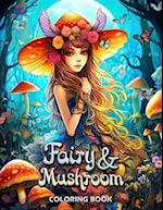 Fairy and Mushroom Coloring Book