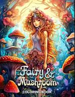 Fairy and Mushroom Coloring Book