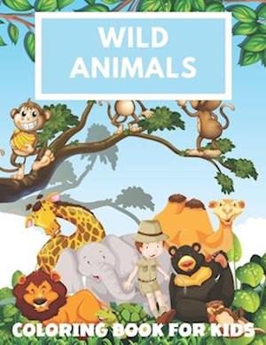 Wild Animals Coloring Book for Kids