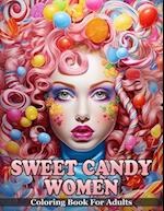 Sweet Candy Women Coloring Book