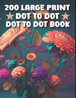 200 Large Print Dot To Dot Book For Seniors: Large Print Easy Dot To Dot Flowers, Butterflies, Animals, Cars, christmas, & Birds And More. 