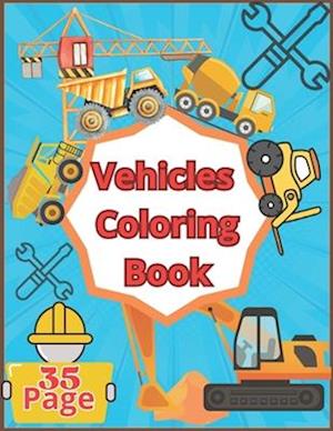 Vehicles Coloring Book