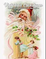 Victorian Christmas coloring book for adults relaxation