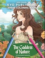 Anime Coloring book The Goddess of Nature: Manga Artistry Unleashed - Get Ready for a High-Quality Coloring Experience! 