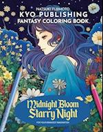 Flower Coloring book Midnight Bloom Starry Night: Artistic Botanical Nightscapes - Coloring the Beauty of Florals with 40+ Captivating Scenes 