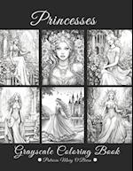 Princesses Grayscale Coloring Book: Learn the Techniques and Develop Skills for Grayscale Coloring with 51 Images of Beautiful, Elegant and Graceful P