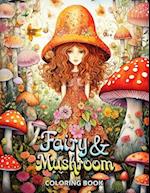 Fairy and Mushroom Coloring Book