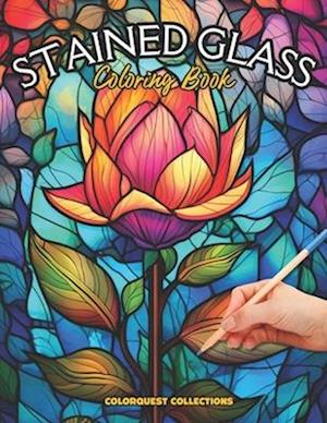 Stained Glass Coloring Book: Botanical Radiance - Bringing Stained Glass to Life