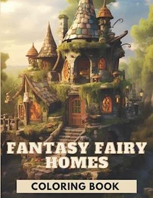 Fantasy Fairy Homes Coloring Book: 103 Magical Scenes for Relaxation and Stress Relief