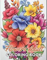 Flowers Adult Coloring Book