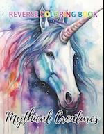Mythical Creatures Reverse Coloring Book: New Design for Enthusiasts Stress Relief Coloring 