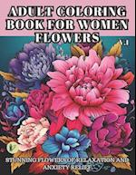 Adult Coloring Book for Women Flowers