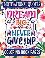 Motivational Quotes Coloring Book Pages