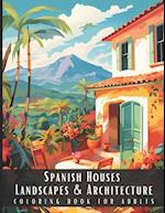 Spanish Houses Landscapes & Architecture Coloring Book for Adults