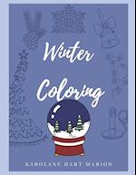 Winter Coloring: Simple and Easy Designs for All Ages 