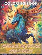 Animals Mythical Creatures Coloring Book: High Quality +100 Beautiful Designs 