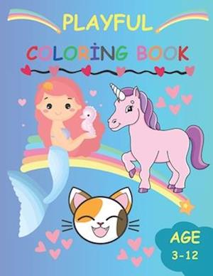 Kids Coloring Book: Mermaids, Unicorns, Animals, Flowers, Girls, Boys, Space, Astronaut, Dinosaurs, Monsters, Sea Animals: Mixed Coloring Book for Kid