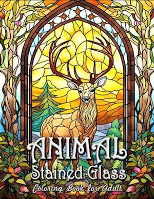 Animal Stained Glass Coloring Book for Adults