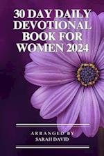 30 Day daily devotional book for women 2024 