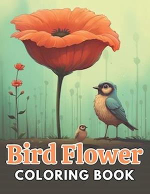 Bird and Flower Coloring Book for Adult