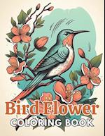 Bird and Flower Coloring Book for Adult