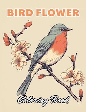 Bird and Flower Coloring Book for Adult