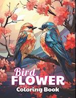 Bird and Flower Coloring Book for Adult