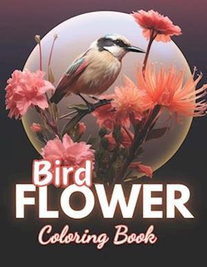 Bird and Flower Coloring Book for Adult