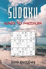 200 Sudoku Puzzles Books Easy to Medium Levels: Sudoku Puzzles Brain Games for Adults & Seniors 