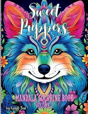 Sweet Puppers Mandala Coloring Book Volume 1