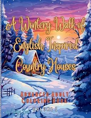 A Wintery Walk of English Inspired Country Houses Advanced Adult Coloring Book Volume 1