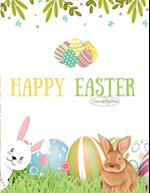 Happy Easter Coloring Book 