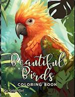 Beautiful Birds Realistic Coloring Book 