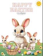 Happy Easter Coloring Book 