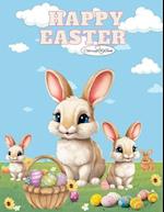 Happy Easter Coloring Book For Kids 