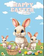 Happy Easter Coloring Book For Kids 