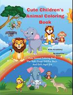 Cute Children's Animal Coloring Book