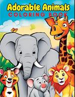 Adorable Animals Coloring Book for Kids