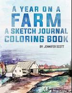 A Year on a Farm a Sketch Journal Coloring Book