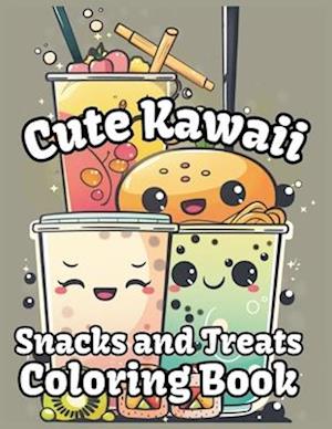 Cute Kawaii Snacks and Treats Coloring Book